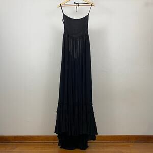 Free People Extratropical Maxi Dress - Black - Size Large